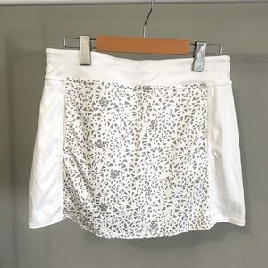 PGA Tour White and Grey Tennis Skort Size Small